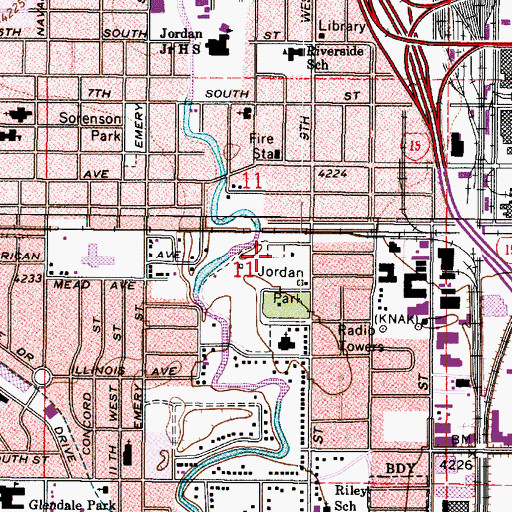 Topographic Map of Silver Park, UT