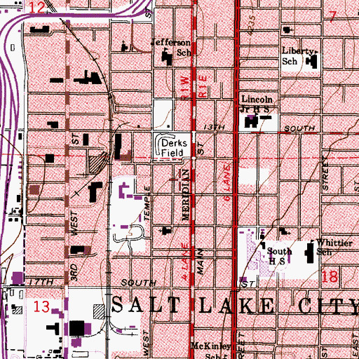 Topographic Map of South Main Street Addition, UT