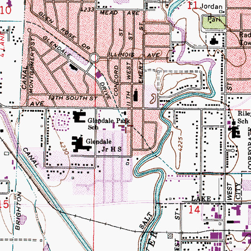 Topographic Map of Smith Salt Lake, UT