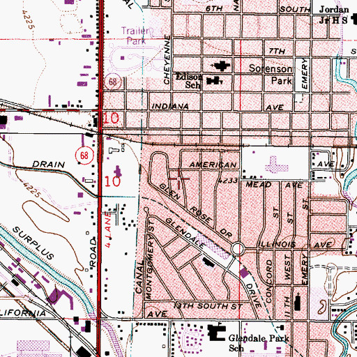 Topographic Map of Stewart Park, UT