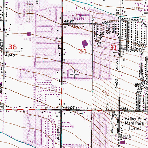Topographic Map of Sundown, UT