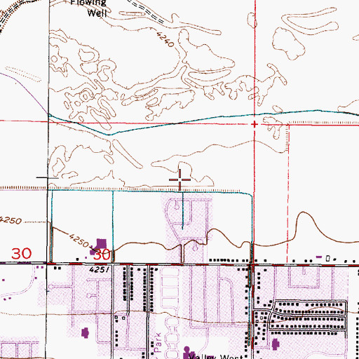 Topographic Map of Turley, UT