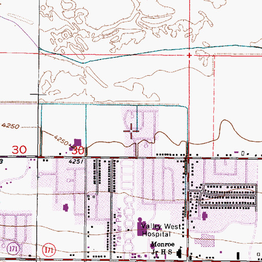 Topographic Map of Valley Down, UT