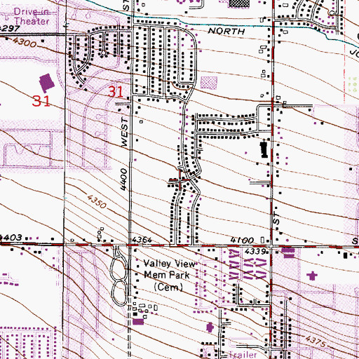 Topographic Map of Valley Down Two, UT