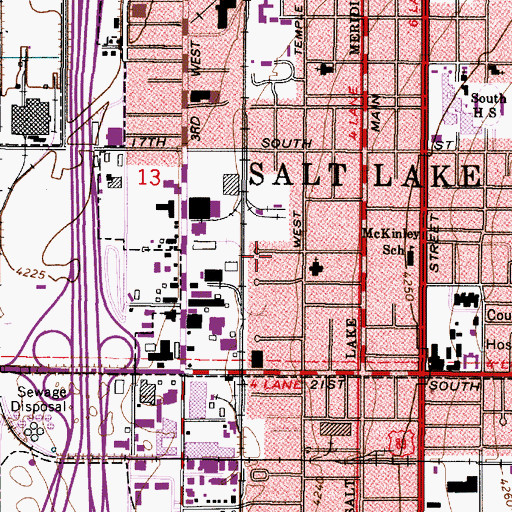 Topographic Map of Vogue Park, UT
