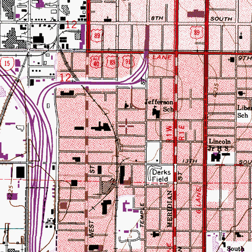 Topographic Map of West Boulevard, UT