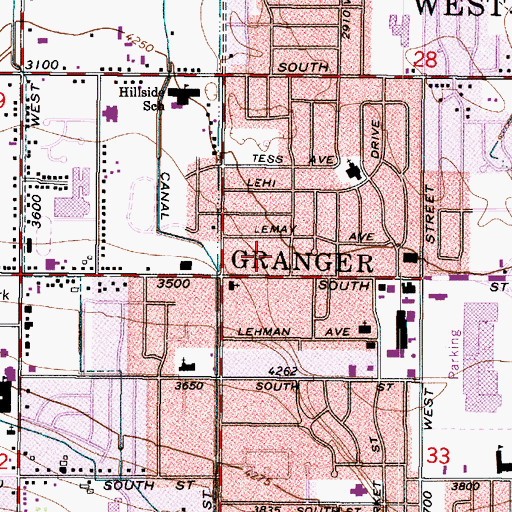 Topographic Map of Westbrook Estates, UT
