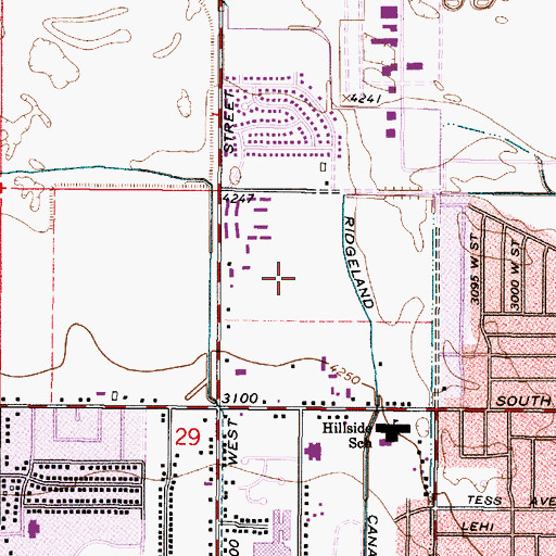 Topographic Map of Westbrook Park, UT