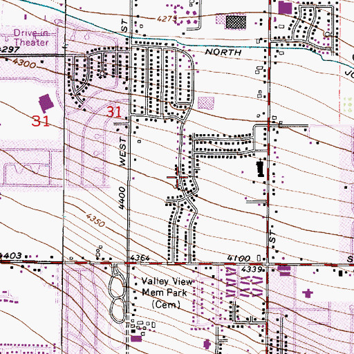 Topographic Map of Westgate, UT