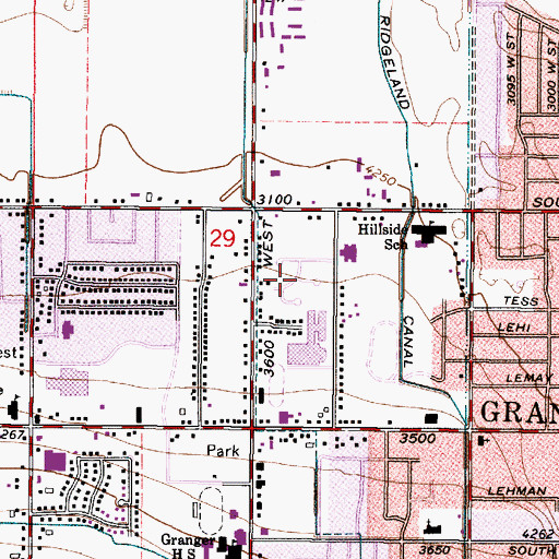 Topographic Map of Westlake Village, UT