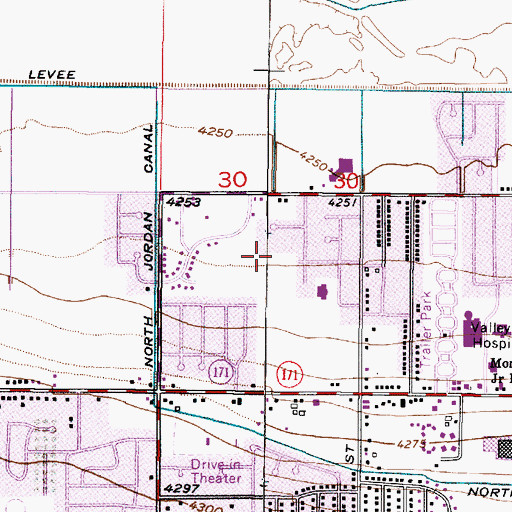 Topographic Map of Westridge, UT