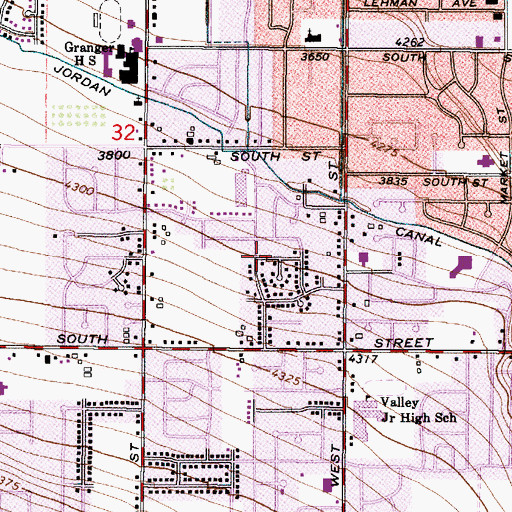 Topographic Map of Westview, UT