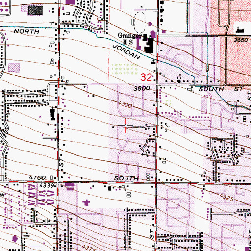 Topographic Map of Westwood Acres, UT