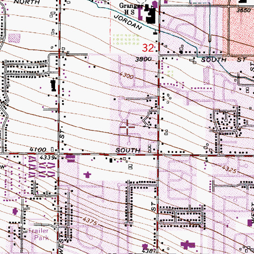 Topographic Map of Westwood Estates, UT