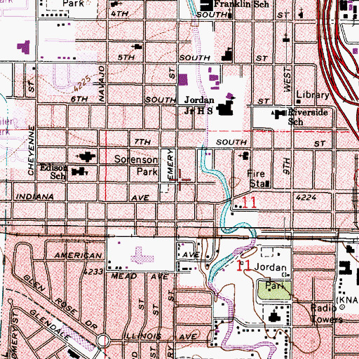 Topographic Map of Whalons Addition, UT