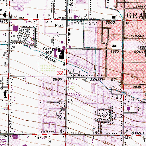 Topographic Map of Willow Green, UT