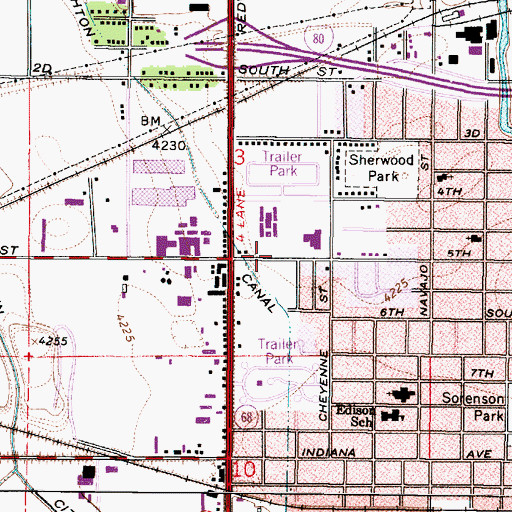 Topographic Map of Wright Circle, UT