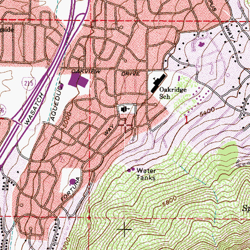 Topographic Map of Mount Olympus Hills, UT