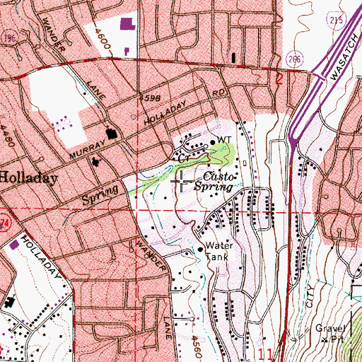 Topographic Map of Brimhall, UT