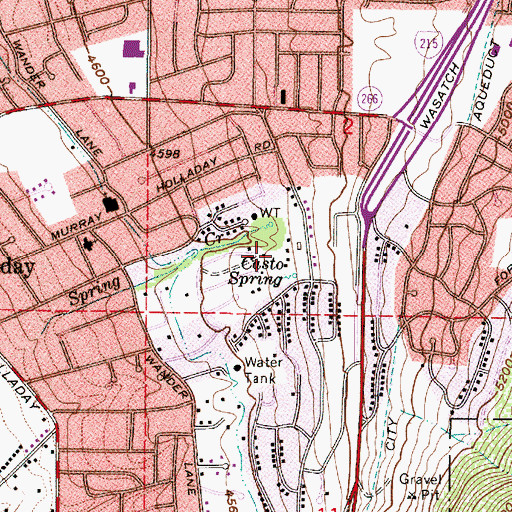 Topographic Map of Brubaker Park, UT