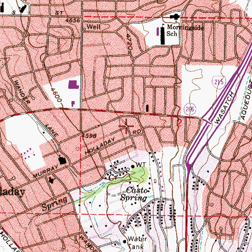 Topographic Map of Castro Heoghts, UT