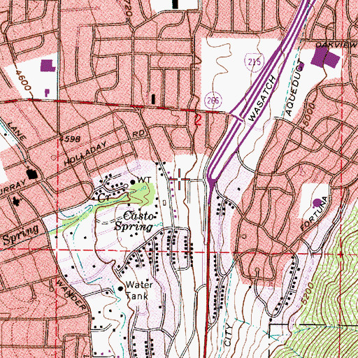 Topographic Map of Holladay East, UT