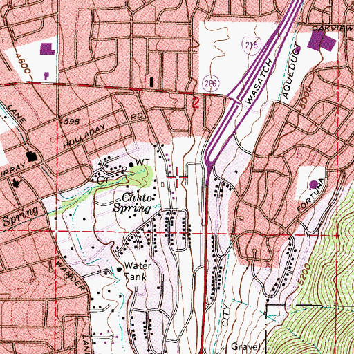 Topographic Map of Mount Athena, UT