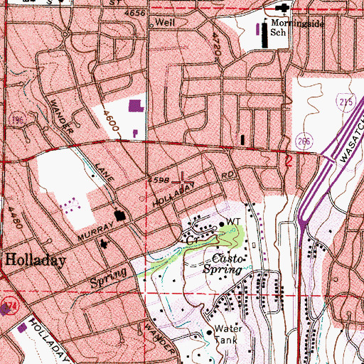 Topographic Map of Rosalie Heights, UT