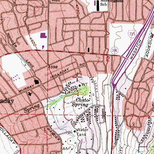 Topographic Map of Spring Creek Manor, UT