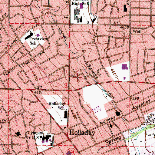Topographic Map of Briarwood Hills, UT