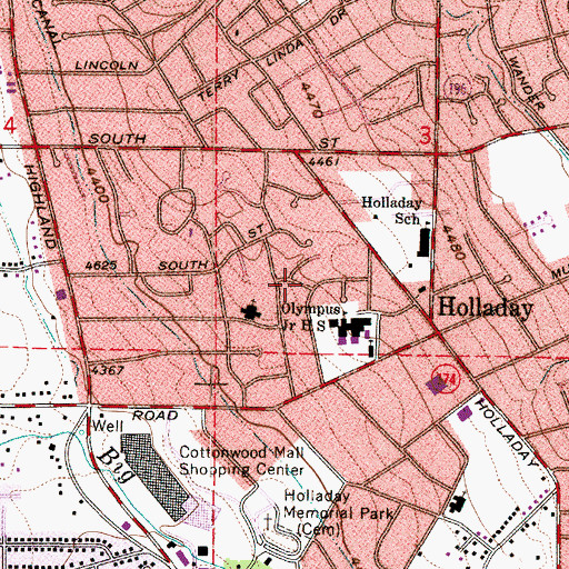 Topographic Map of Locust Grove, UT