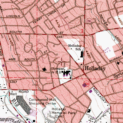 Topographic Map of Nathan Circle, UT
