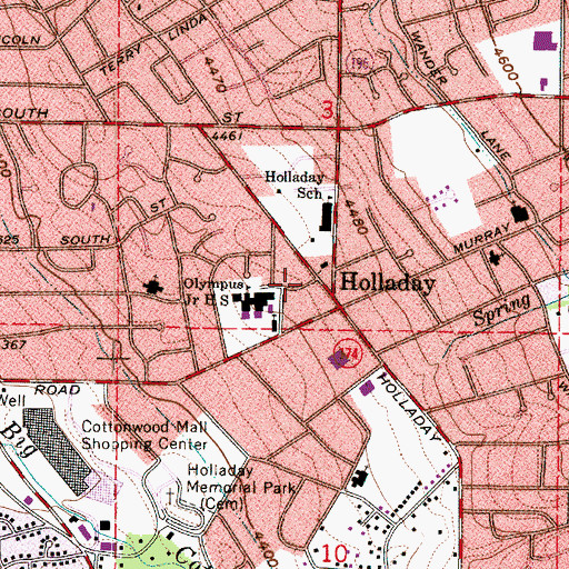 Topographic Map of Peony Gardens, UT