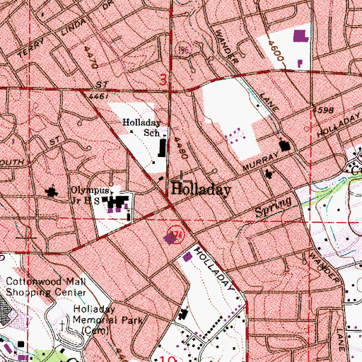 Topographic Map of Phylden, UT