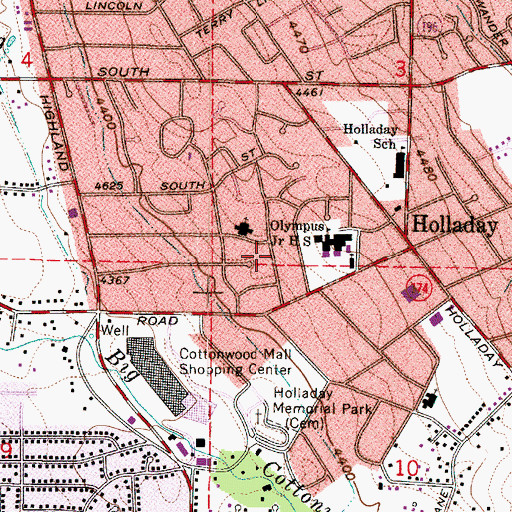 Topographic Map of Sears Addition, UT