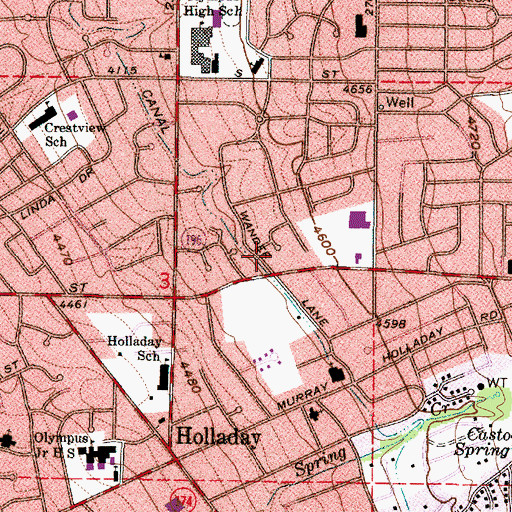 Topographic Map of Sullivan Acres, UT