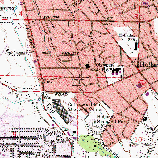 Topographic Map of Sycamore Gardens, UT