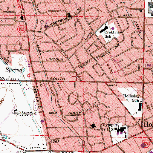 Topographic Map of Arcadian Park, UT