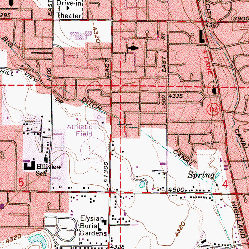 Topographic Map of Eddie Kay, UT