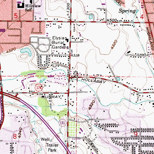 Topographic Map of Ethel Gardens, UT
