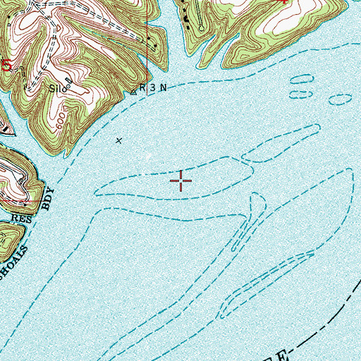 Topographic Map of Forty Acres Island (historical), AL