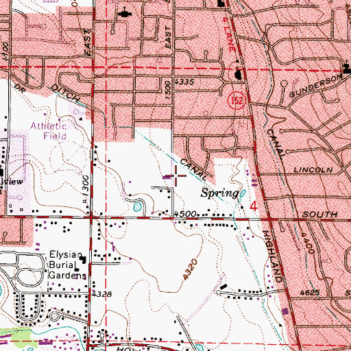 Topographic Map of Manor Estates, UT