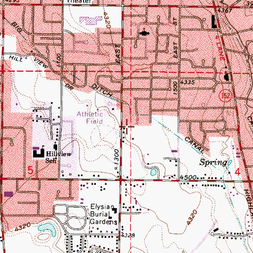 Topographic Map of Paul, UT