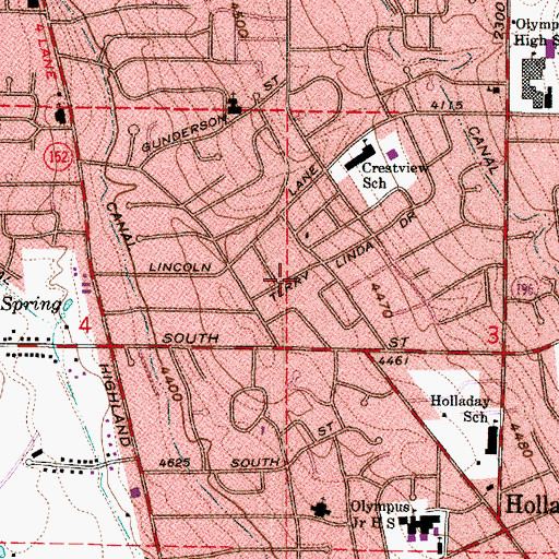 Topographic Map of Terra Linda, UT