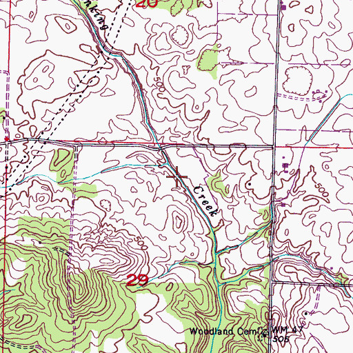 Topographic Map of Foster Spring, AL