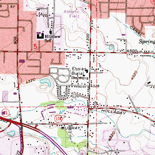 Topographic Map of East Meadows, UT