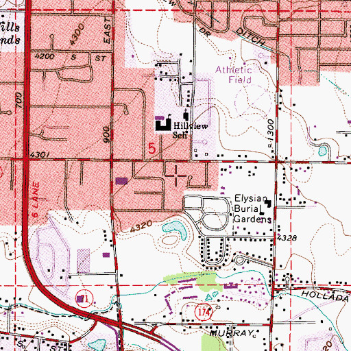 Topographic Map of Holman, UT