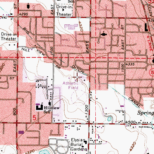 Topographic Map of Parkcrest, UT