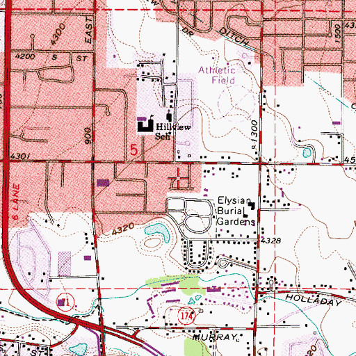 Topographic Map of Ranchfield, UT