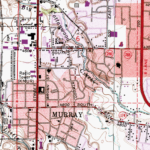 Topographic Map of Atwood Estates, UT